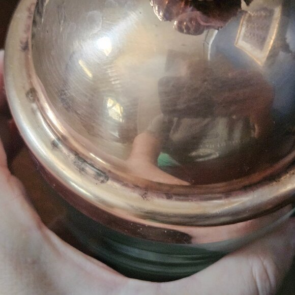 RUFFINO SMALL ARTICHOKE COPPER TOP GLASS KITCHEN COVERED STORAGE CANISTER JAR - Picture 5 of 13